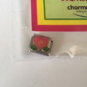 COPY - 2/$10 DJ INKERS Charm segment, pink heart flower